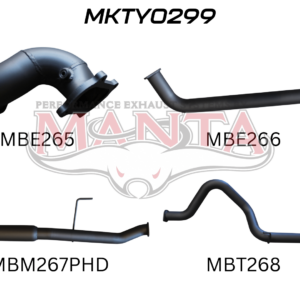 Manta Exhaust suitable for HDJ100 1HD-FTE Toyota Landcrusier 100 Series