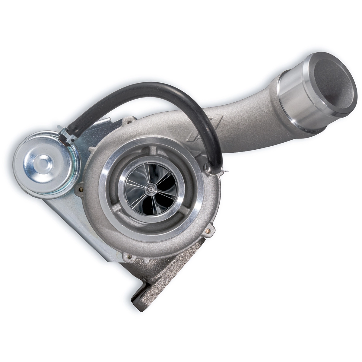 PPRC 44mm bolt-on turbo for the Isuzu 4JJ1 DPF model, compressor side view