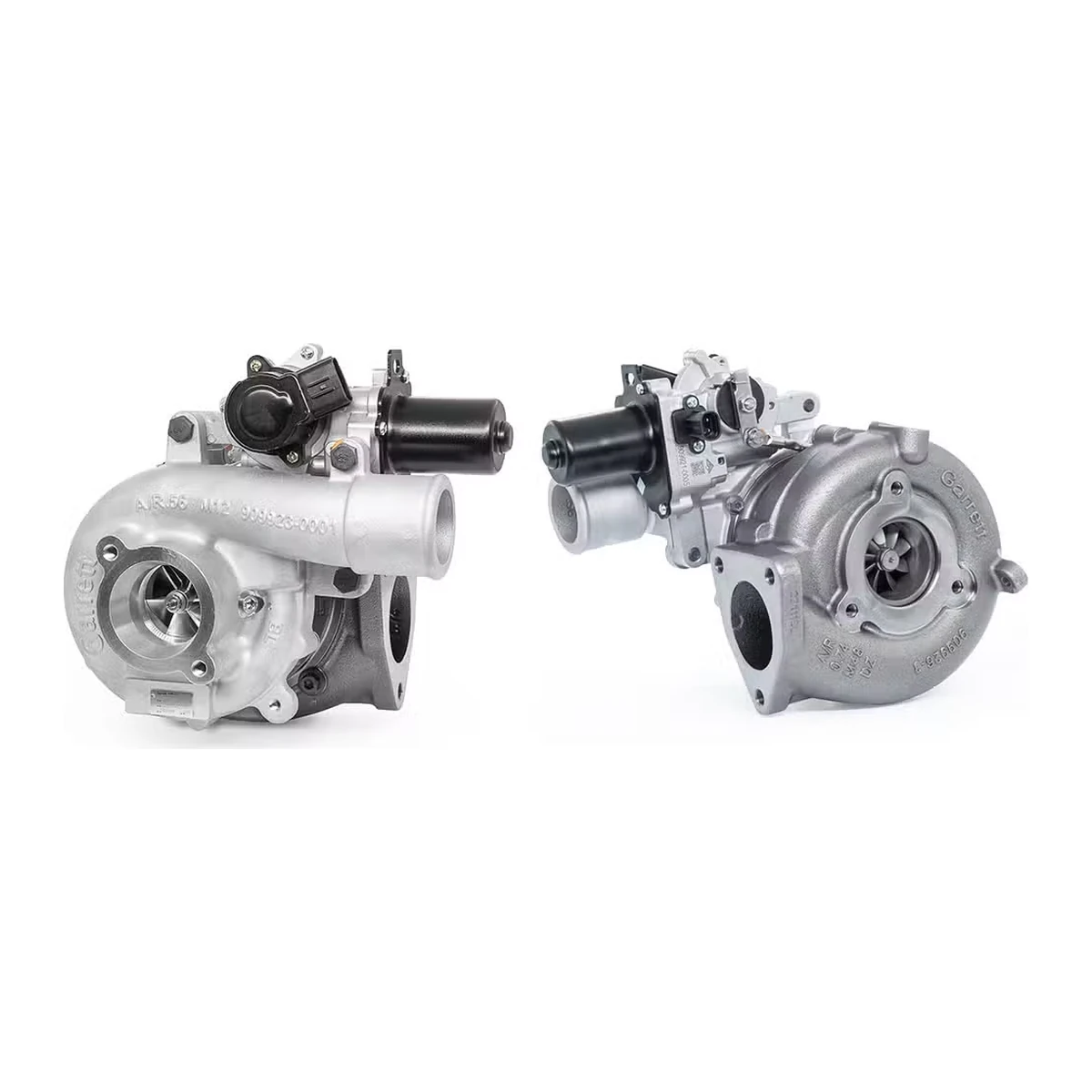 Garrett PowerMax 1KD-FTV turbocharger front and back view
