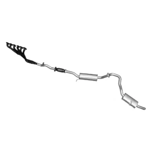 Manta 2.5-inch Aluminised Steel Full Exhaust with Extractors and Cats suitable for Nissan Patrol GU 4.5L TB45 Petrol 1997-2001, Centre and Rear Muffler