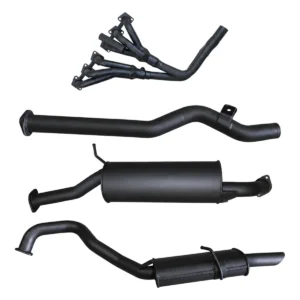 Manta 2.5-inch Aluminised Steel Full Exhaust with Extractors suitable for Nissan Patrol GU 4.5L TB45 Petrol 1997-2001, No Cat, Centre and Rear Muffler