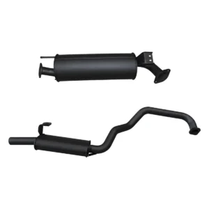 Manta 2.5-inch Aluminised Steel Turbo Back Exhaust suitable for Toyota LandCruiser 105 Series HZJ105 4.2L 1HZ with Centre and Rear Muffler, No Cat