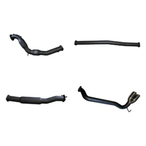 Manta 3-inch Aluminised Steel Turbo Back DPF Delete Exhaust with Side Exit Twin Chrome Tips suitable for Ford Ranger PX2 and PX3 3.2L DPF 2016-2022 with Cat and Hotdog