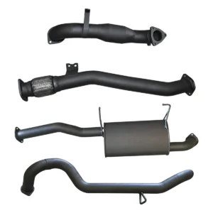Manta 3-inch Aluminised Steel Turbo Back Exhaust suitable for Nissan Patrol GU ZD30 Common Rail Wagon 2007-2017 with Cat and Muffler