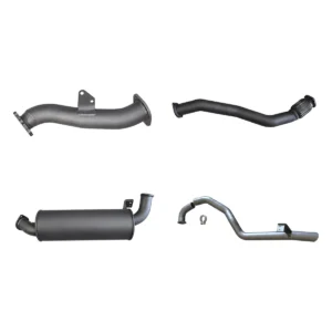 Manta 3-inch Aluminised Steel Turbo Back Exhaust suitable for Toyota LandCruiser 105 Series HZJ105 1HZ 6 Bolt Garrett Turbo Conversion with Muffler, No Cat
