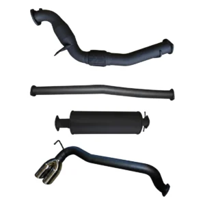 Manta 3-inch Aluminised Steel Turbo Back Exhaust with Side Exit Twin Chrome Tips suitable for Ford Ranger PX and PX2 3.2L Pre-DPF 2011-2016 with Cat and Muffler