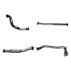 Manta 3-inch Stainless Steel Turbo Back DPF Delete Exhaust with Side Exit Twin Chrome Tips suitable for Ford Ranger PX2 and PX3 3.2L DPF 2016-2022 with Hotdog, No Cat
