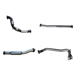 Manta 3-inch Stainless Steel Turbo Back DPF Delete Exhaust with Side Exit Twin Chrome Tips suitable for Ford Ranger PX2 and PX3 3.2L DPF 2016-2022 with Cat and Hotdog