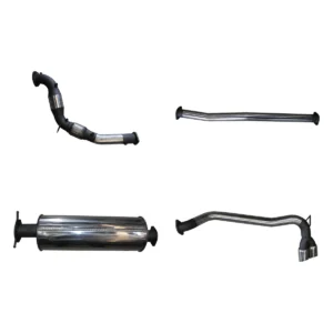 Manta 3-inch Stainless Steel Turbo Back DPF Delete Exhaust with Side Exit Twin Chrome Tips suitable for Ford Ranger PX2 and PX3 3.2L DPF 2016-2022 with Muffler, No Cat