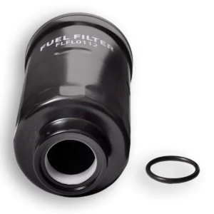 Base of the NTK FLFL0112 spin-on fuel filter for 1HZ and 1HD-T LandCruiser 80 Series, with its sealing ring