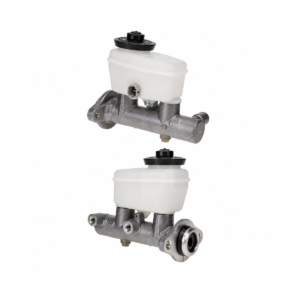 Ultima brake master cylinder, 2 bolt non ABS, two views, for Toyota LandCruiser 80 Series 1995-1998